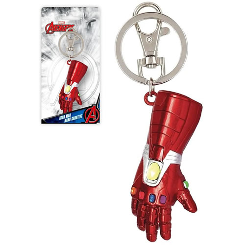 Marvel Avengers Endgame Iron Man Red Infinity Gauntlet Metal Keychain Key  chain