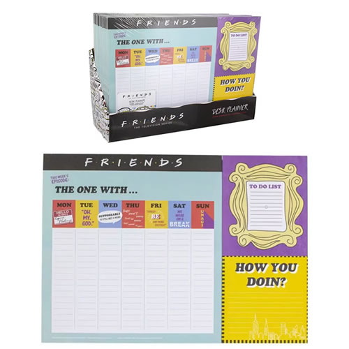 BBCW Distributors > Stationary > Stationery - Friends - Weekly Desk Planner