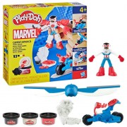 Play-Doh - Marvel - Captain America Moto-Slicer Playset - 5L00