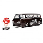 1:24 Scale Diecast - Hollywood Rides - M&M'S - 1965 Ford Econoline Van w/ Red M&M