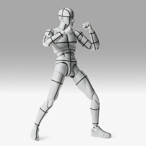 S.H.Figuarts Figures - Body-Kun / Body-Chan - Body-Kun Wire Frame (Sports Edition / Gray Color Ver.)