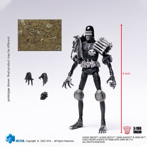 Exquisite Mini Figures - Judge Dredd - 1/18 Scale Judge Death Black & White Exclusive