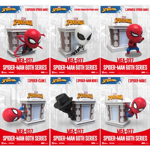 Mini Egg Attack Figures - Spider-Man 60th Anniversary - 6pc MEA-037 Spider-Man Display