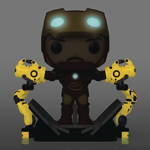 Pop! Marvel - Iron Man 2 - 6" Super Sized Iron Man MKIV w/ Gantry Glow-In-The-Dark Exclusive