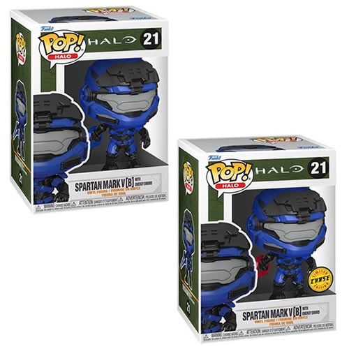 Pop! Games - Halo Infinite - Mark V B (Blue Energy Sword) w/ Chase