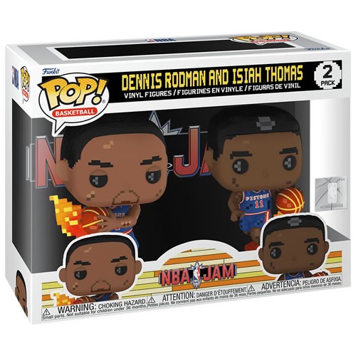 Pop! 8-Bit - Basketball - NBA Jam - Dennis Rodman & Isiah Thomas 2-Pack