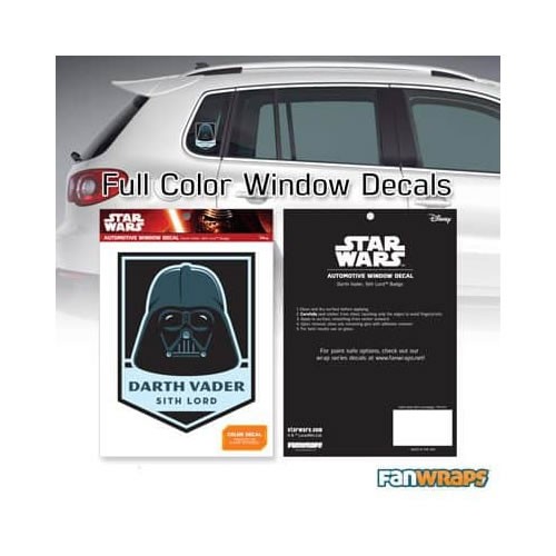 Automotive Graphics - Star Wars - Darth Vader Sith Lord Badge Window Decal