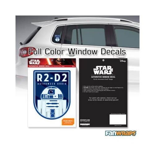 Automotive Graphics - Star Wars - R2-D2 Astromech Droid Badge Window Decal