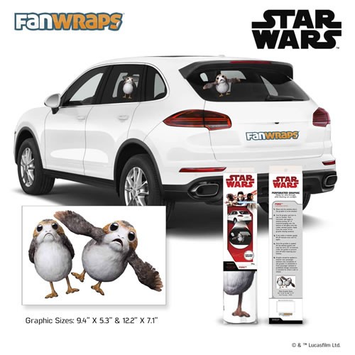 Automotive Graphics - Star Wars - Ep VIII The Last Jedi - Porg Passenger Series Window Decal