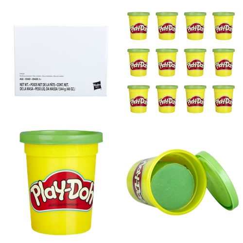 PLAY-DOH E4828F02 Bulk 12-Pack of Green Non-Toxic Modelling  Compound, 4-Ounce Cans, Multicolour : Toys & Games