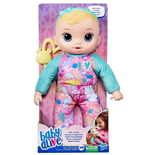 Baby Alive Dolls - Soft ‘n Cute - Blonde Hair Doll - 5X00