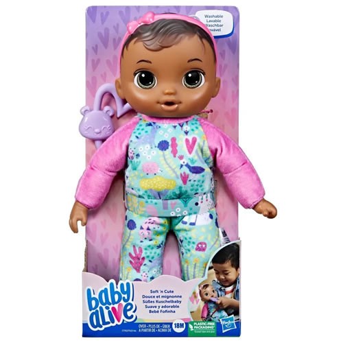 Baby Alive Dolls - Soft ‘n Cute - Brown Hair Doll - 5X00