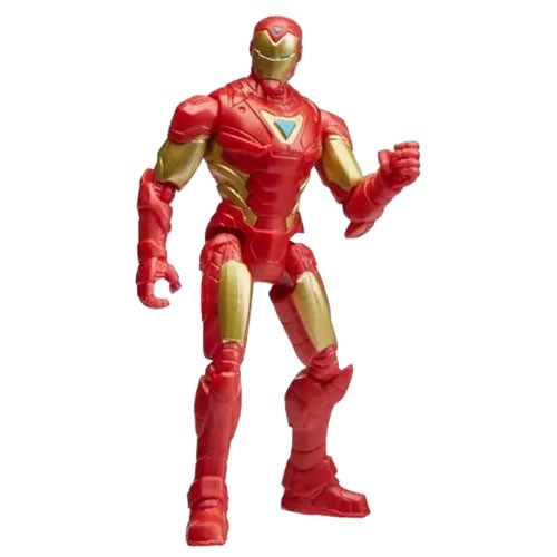 Marvel Mech Strike: Mechasaurs Figures - 4" Scale Mech Suit Iron Man w/ Stomper Mechasaur - 5X00