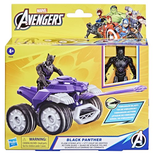 Avengers Vehicles - Epic Hero Series - 4" Black Panther w/ Claw Strike ATV - 5L00