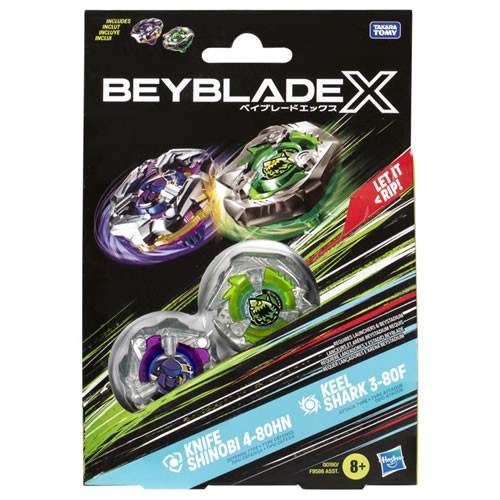 Beyblade X - Knife Shinobi 4-80HN And Keel Shark 3-80F Dual Pack - AX00