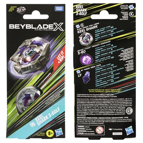 Beyblade X - Keel Shark 3-60LF Booster Single Pack - AX00