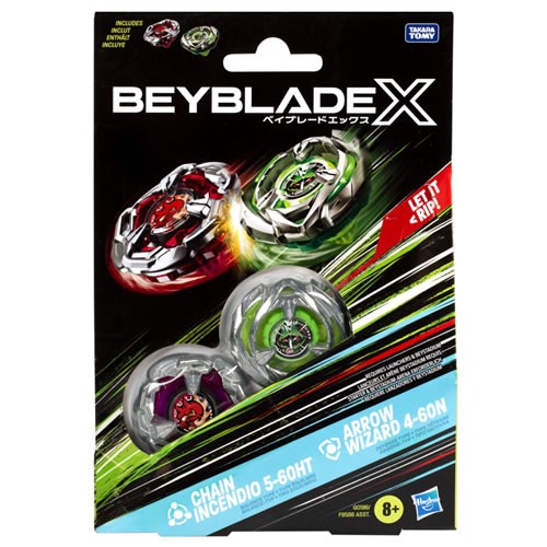 Beyblade X - Chain Incendio 5-60HT And Arrow Wizard 4-60N Dual Pack - AX00