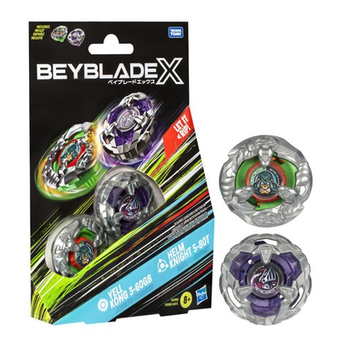 Beyblade X - Yell Kong 3-60GB And Helm Knight 5-80T Dual Pack - AX00