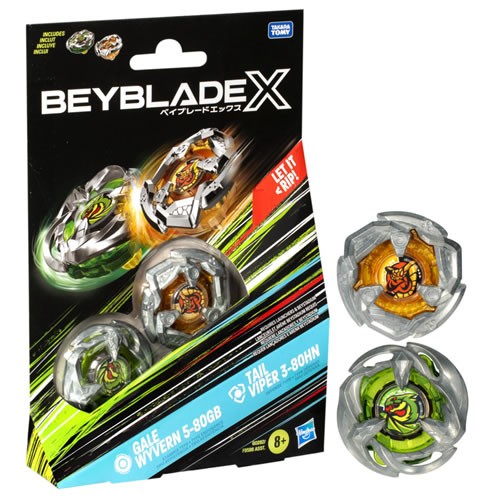 Beyblade X - Gale Wyvern 5-80GB And Tail Viper 3-80HN Dual Pack - AX00