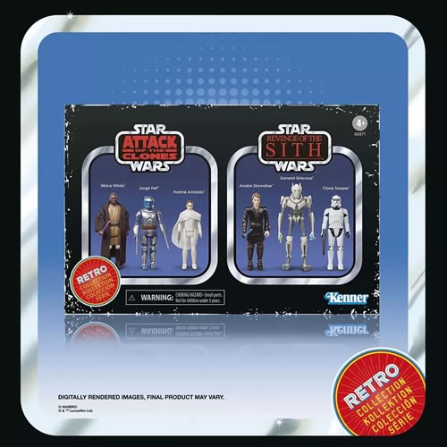 Star Wars Figures - 3.75" Retro Collection - Episode II & Episode III Multipack - 5L00