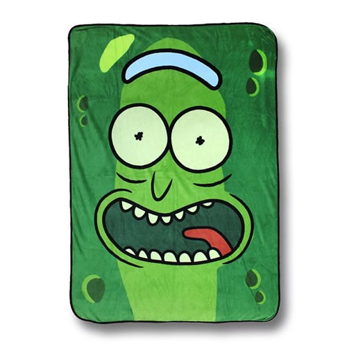 Rick And Morty Accessories - Pickle Rick Fleece Throw Blanket (45" x 60")