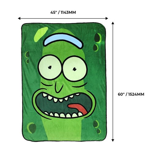 Rick And Morty Accessories - Pickle Rick Fleece Throw Blanket (45" x 60")