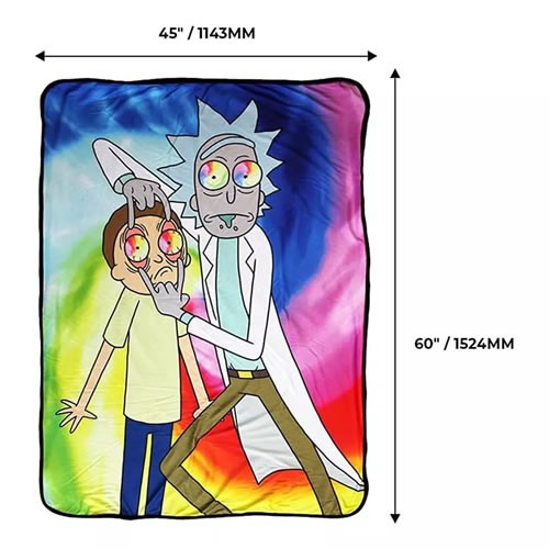 Rick And Morty Accessories - Spiritual Leader Rick Fleece Throw Blanket (45" x 60")