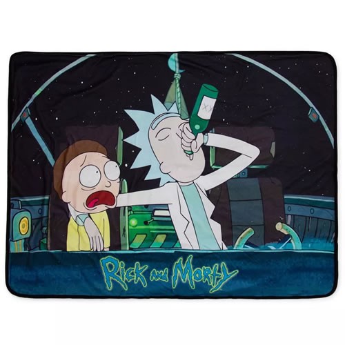 Rick And Morty Accessories - Spaceship Fleece Throw Blanket (45" x 60")