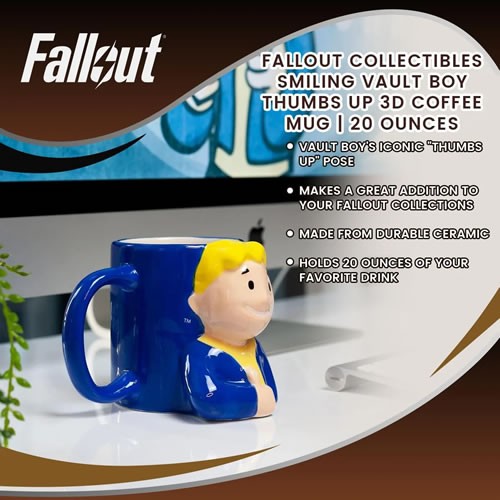 Drinkware - Fallout - Smiling Vault Boy Thumbs Up 3D Mug