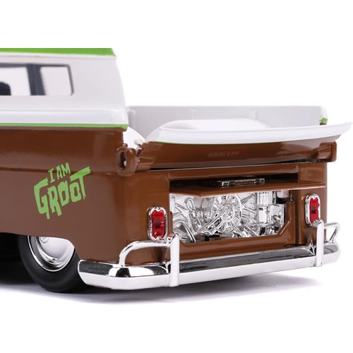 1:24 Scale Diecast - Hollywood Rides - Marvel - Guardians Of The Galaxy -1963 VW Bus Pickup w/ Groot