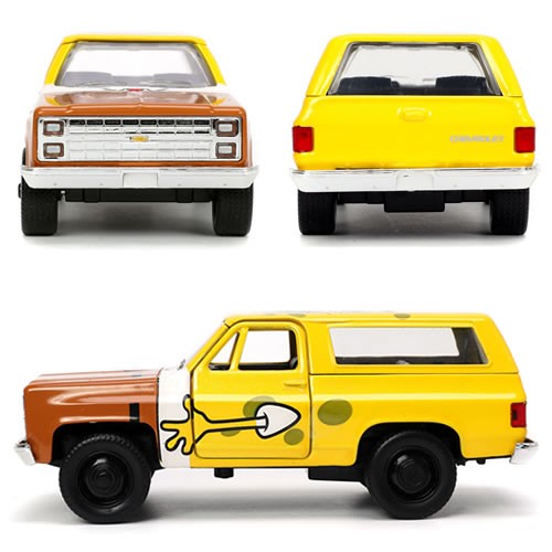 1:32 Scale Diecast - Hollywood Rides - SpongeBob SquarePants - 1980 Chevy K5 Blazer w/ SpongeBob