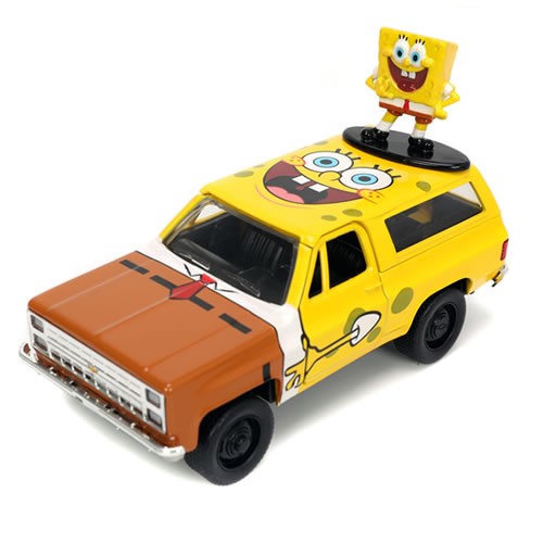 1:32 Scale Diecast - Hollywood Rides - SpongeBob SquarePants - 1980 Chevy K5 Blazer w/ SpongeBob