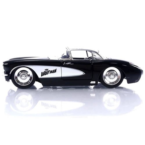 1:24 Scale Diecast - Hollywood Rides - Universal Monsters - 1957 Corvette w/ The Wolfman