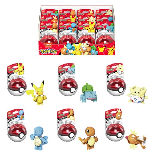 MEGA Pokémon Poké Ball Building Toy Kits with 4 Action Figures for Kids 