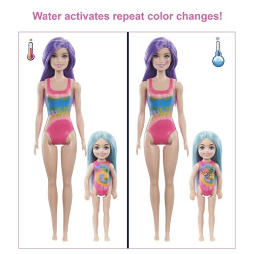 Barbie Playsets - Color Reveal - Tie Dye Fashion Maker w/ Dolls