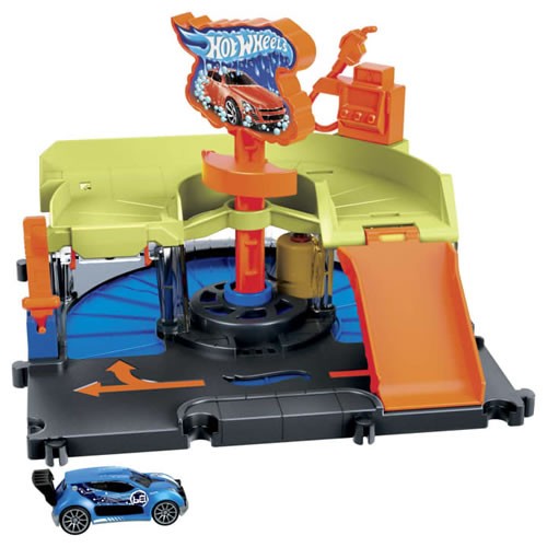 1:64 Scale Diecast - Hot Wheels City - Downtown Express Car Wash Playset