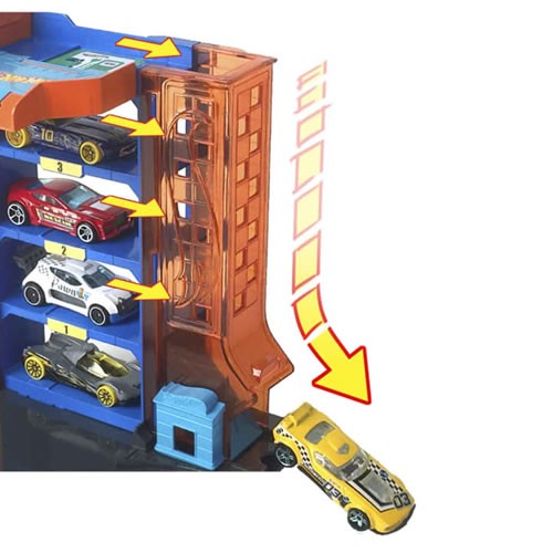 1:64 Scale Diecast - Hot Wheels City - Downtown Car Park Playset