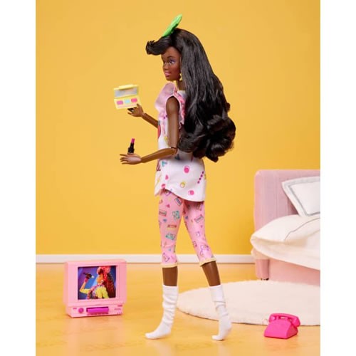 Barbie Dolls - Barbie Rewind - Curly Black Hair (80's Slumber Party) Doll