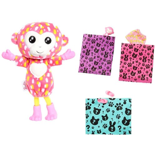 Barbie Dolls - Cutie Reveal Jungle Series - Chelsea Doll w/ Baby Monkey Plush Costume