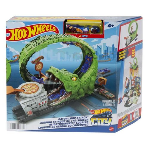 1:64 Scale Diecast - Hot Wheels City - Gator Loop Attack Playset