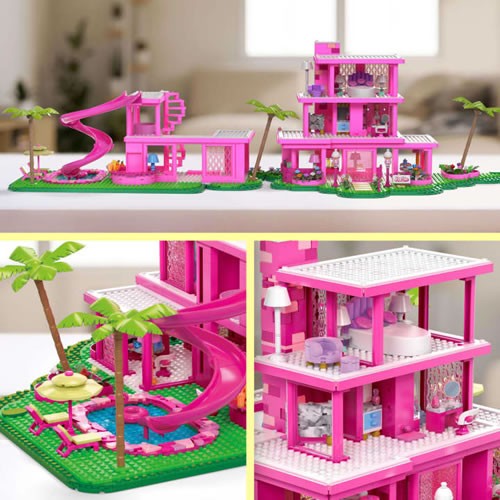 Mega Building Sets - Barbie: The Movie - Dreamhouse Building Kit