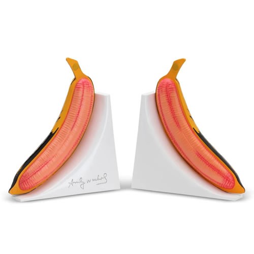 Bookends - Andy Warhol - 9.5" Resin Yellow Banana Bookends