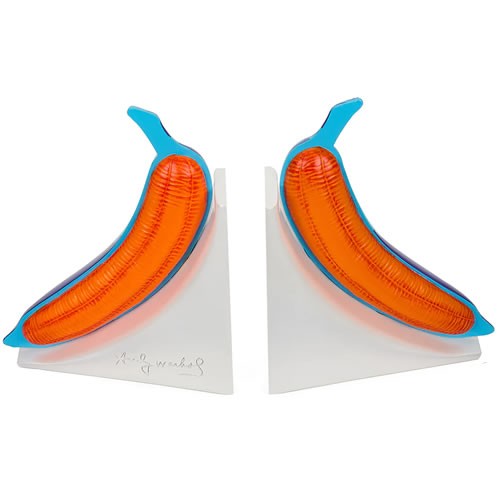 Bookends - Andy Warhol - 9.5" Lustre Gloss Resin Blue Banana