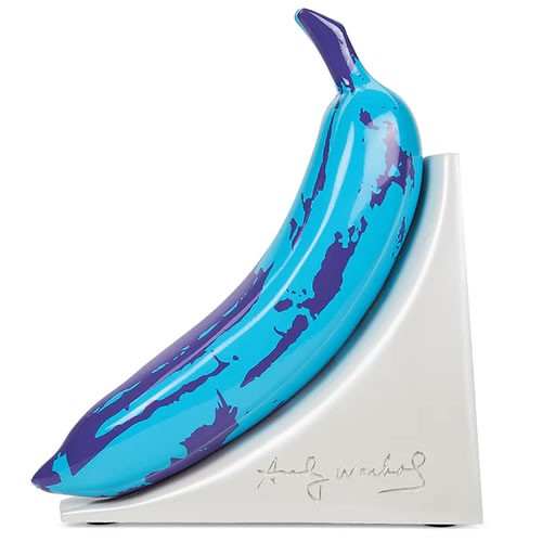 Bookends - Andy Warhol - 9.5" Lustre Gloss Resin Blue Banana