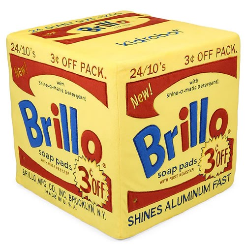 Andy Warhol Plush - 12" Yellow Brillo Box