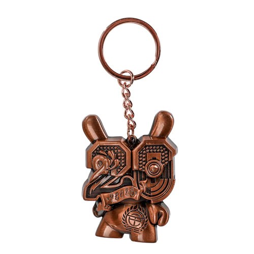 Keychains - Dunny 20th Anniversary - Solid Metal Dunny Keychain (Copperchrome) By Tristan Eaton