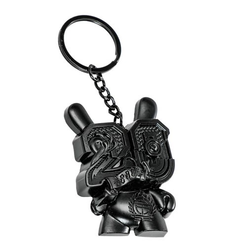 Keychains - Dunny 20th Anniversary - Solid Metal Dunny Keychain (Shock Black) By Tristan Eaton