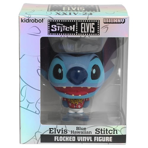 Bhunny Stylized Figures - Disney - Lilo & Stitch - 4" Elvis Blue Hawaiian Stitch (Flocked)