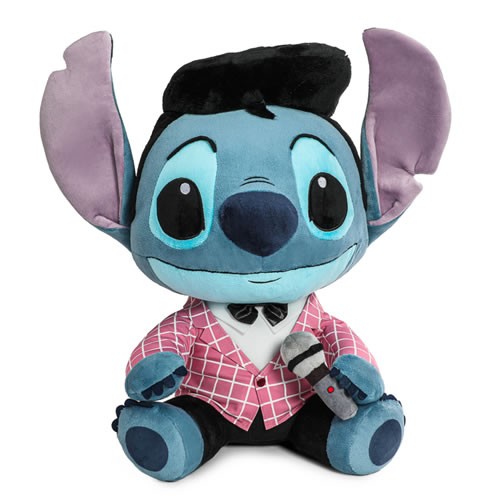 HugMe Plush - Disney - Lilo & Stitch - 14" Elvis Pink Checkered Stitch (Shake Action)