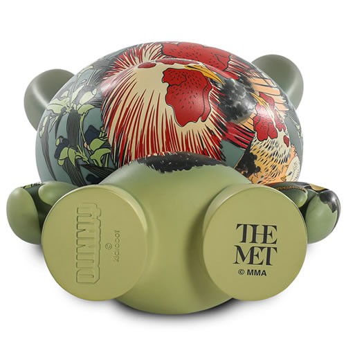 Dunny Vinyl Art Figures - The Met - 8" Masterpiece Dunny-Rooster w/ Spiderwort By Katsushika Hokusai